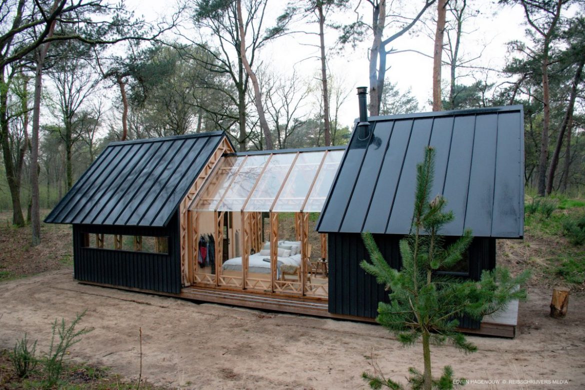 Slapen in een uitschuifhuisje in de Brabantse wildernis